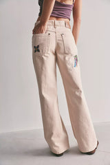 We The Free Tennessee Low-Rise Boyfriend Embroidered Jeans