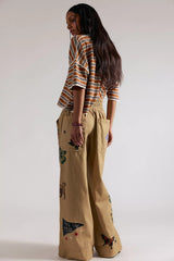 We The Free Breezy Printed Denim Pull-On Jeans