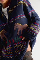 Found Isles Knit Zip-Up