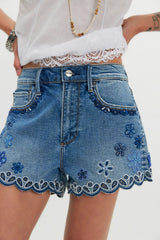 Driftwood Goldie Embroidered Shorts