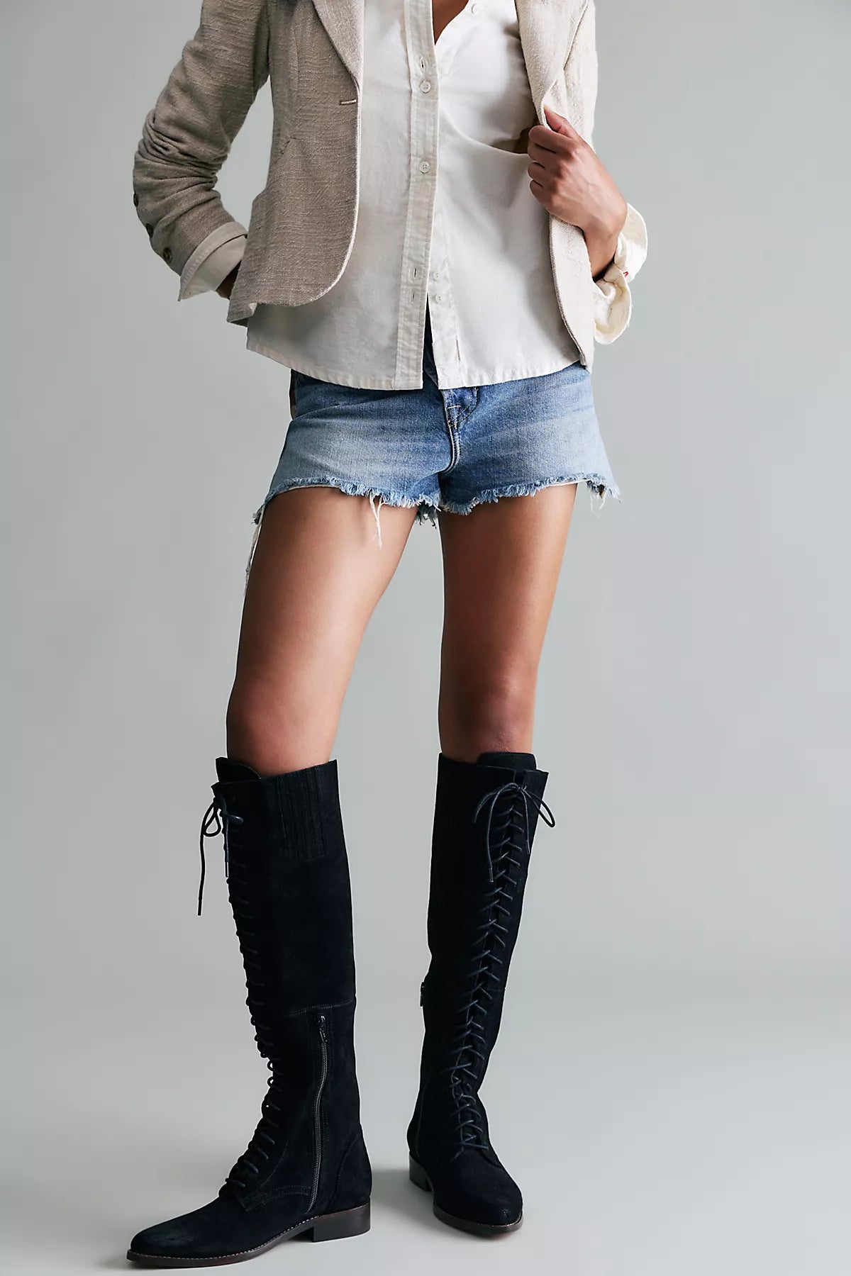 Davey Over-The-Knee Lace-Up Boots