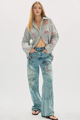 Found Hand Art Jeans