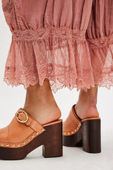 Poppy Buckle Clogs