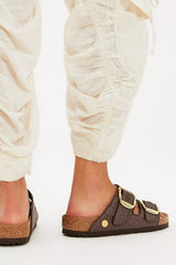 Birkenstock Arizona Raffia Big Buckle Sandals