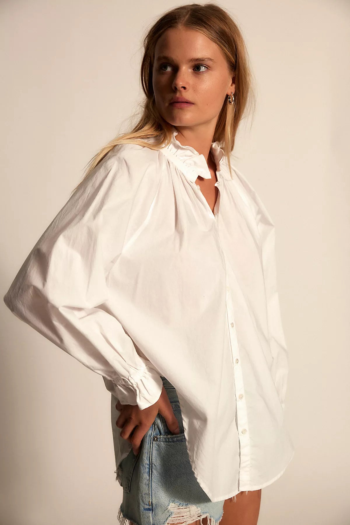 Citizens of Humanity Loretta Oversized Ruffle Shirt
