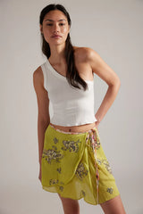 Front and Center Mini Slip Skirt