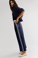 DONNI. The Silk Stripe Crop Pants