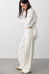 Time Flies Low-Rise Clean Solid Trousers