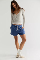 DONNI. The Stripe Eco-Terry Shorts