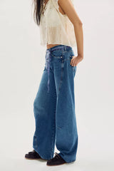 We The Free Fable Low-Rise Twisted Bowed Jeans