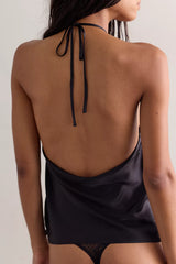 DONNI. The Silk Halter Top