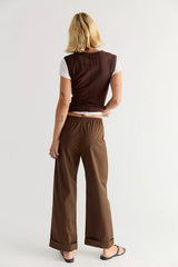 DONNI. Pop Pinstripe Simple Pants