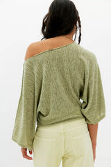 Amber Breeze Off-The-Shoulder Sweater