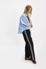 DONNI. The Linen Stripe Crop Pants
