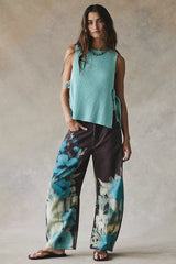We The Free Good Luck Printed Barrel Jeans