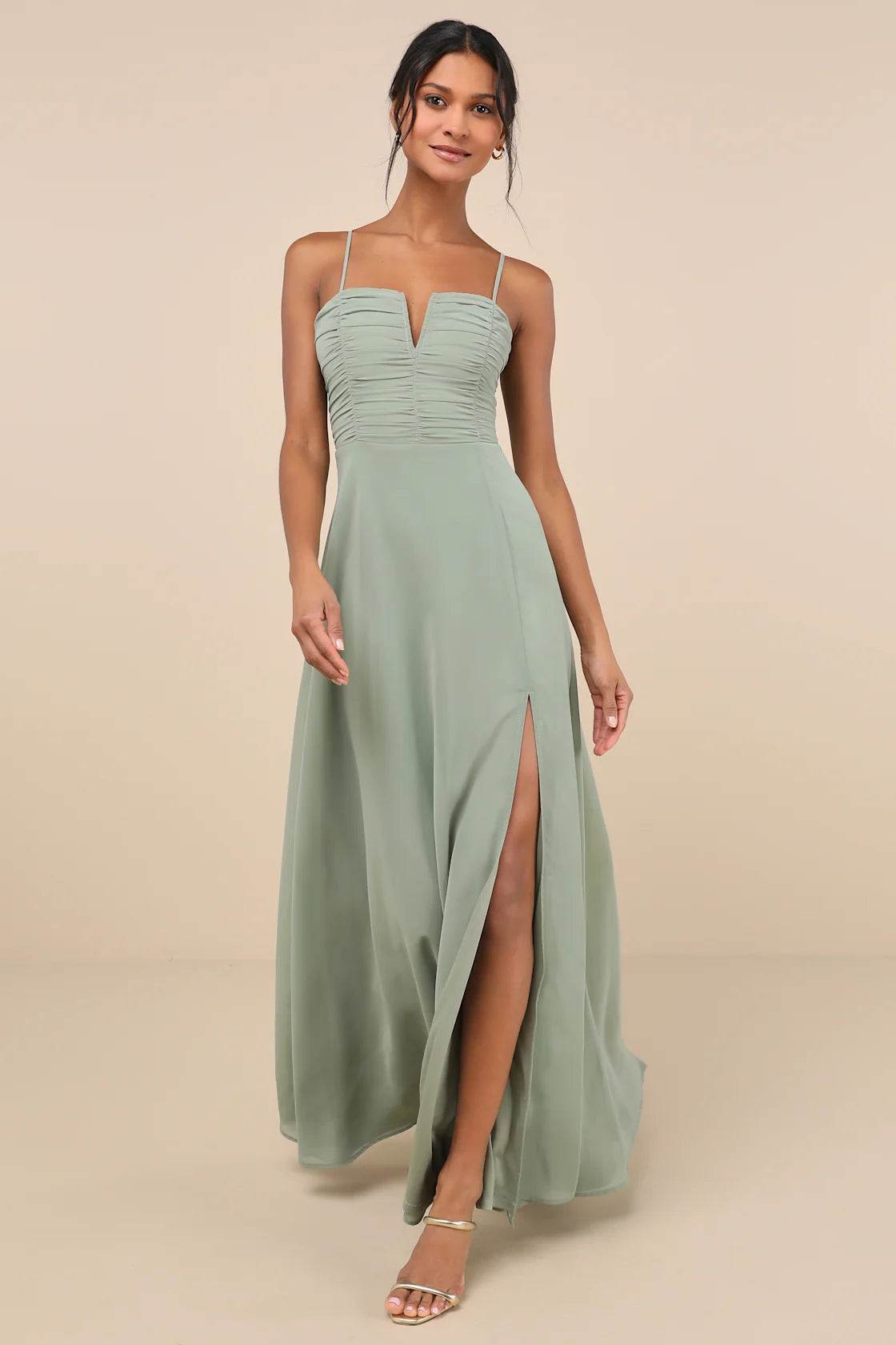 Sweeney Sage Brush Sleeveless Maxi Dress