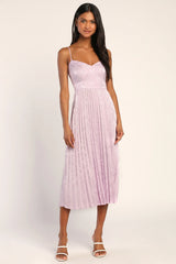 Regal Romance Black Floral Jacquard Pleated Satin Midi Dress
