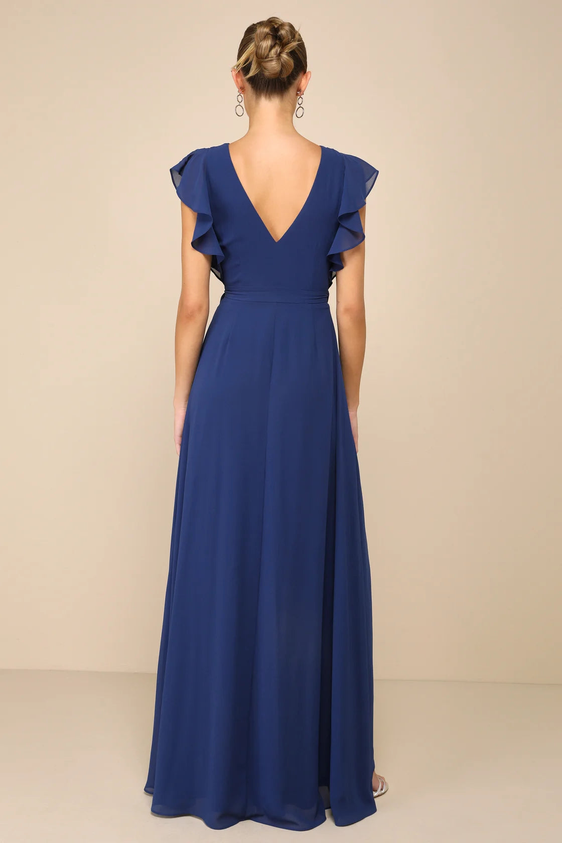 Ravishing Charm Emerald Ruffled Wrap High-Low Maxi Dress