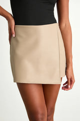 Unforgettable Muse Black Vegan Leather Skort