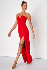 Dedicated to Glamour Black Strapless Maxi Dress