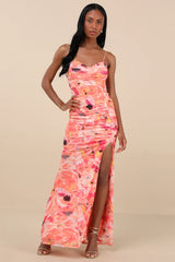 Stunning Wonder Blue Floral Mesh Bustier Mermaid Maxi Dress