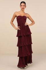 Seriously Sensational Light Blue Strapless Tiered Maxi Dress