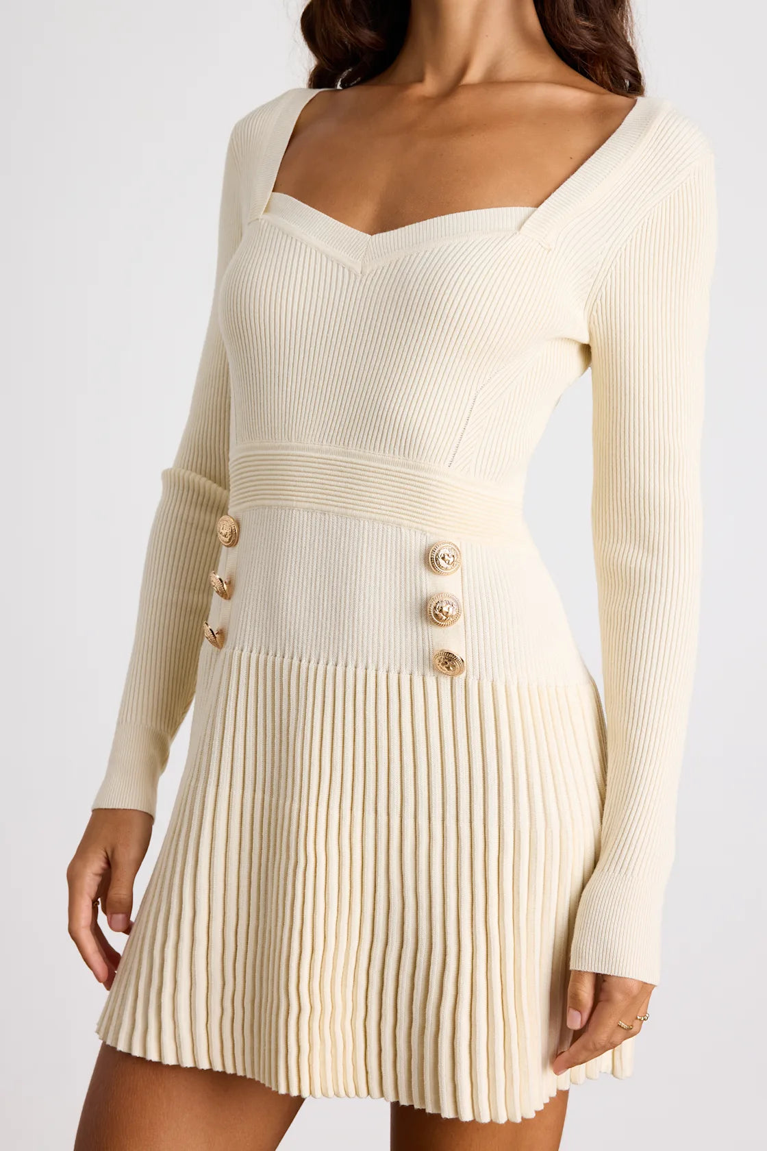 Chicest Crush Black Ribbed Long Sleeve Mini Sweater Dress