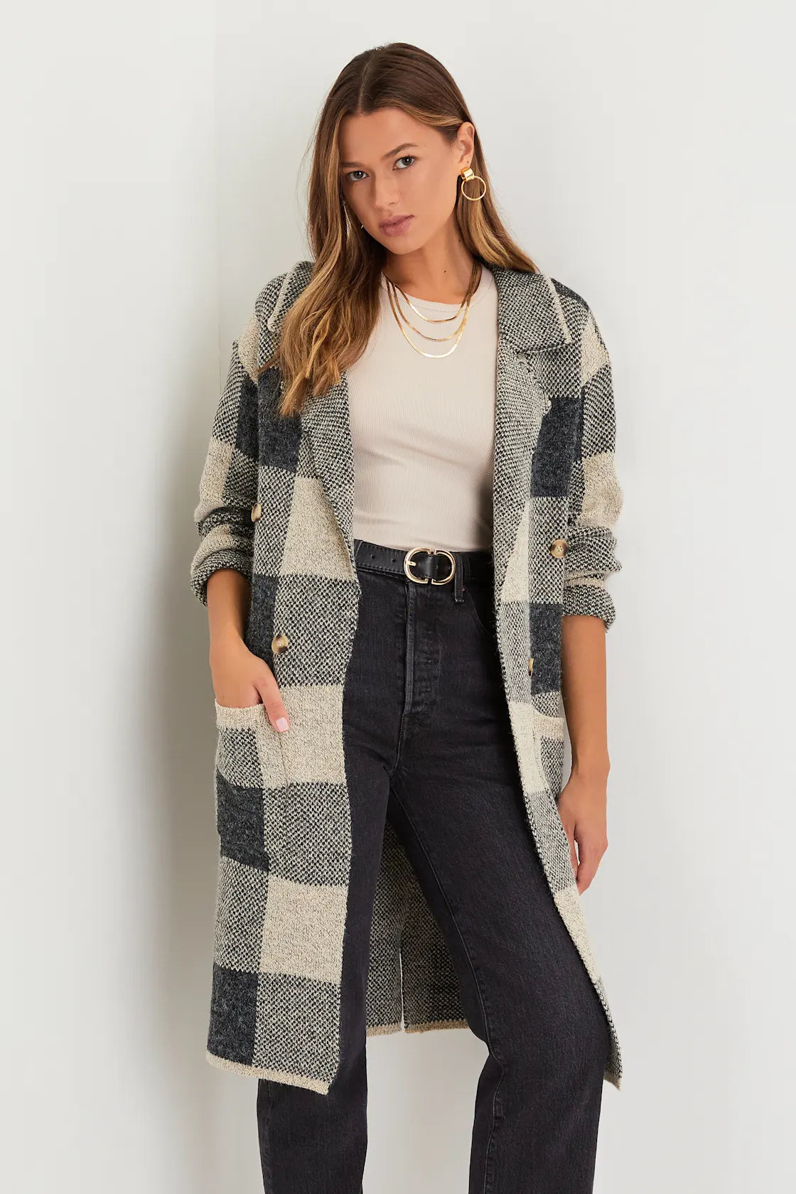 Cuddle Club Beige Marled Long Sleeve Coatigan