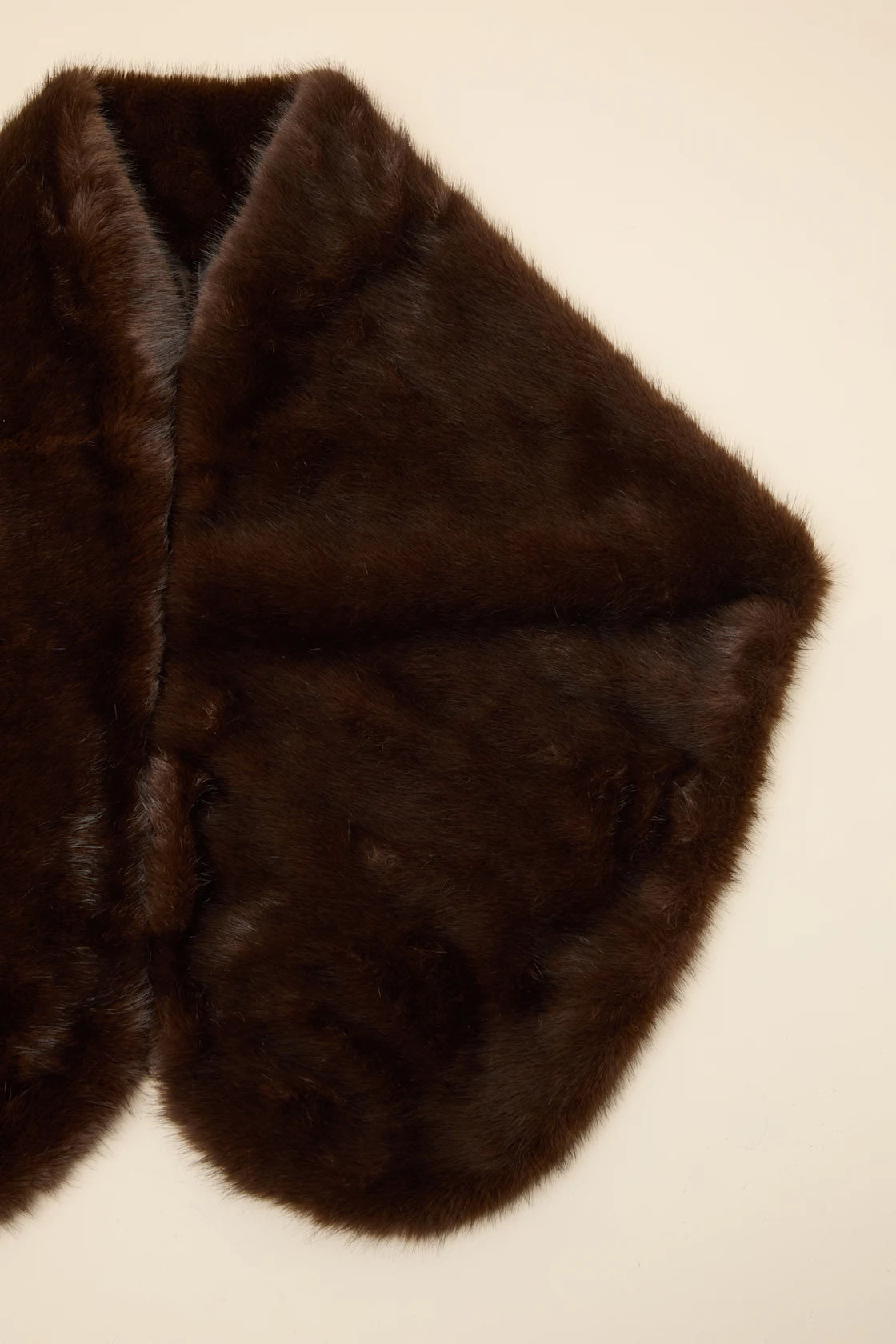 Upscale Approach Dark Brown Faux Fur Stole