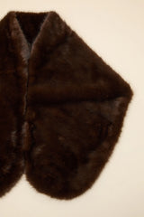 Upscale Approach Dark Brown Faux Fur Stole