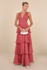 Amazing Evening Navy Blue Tiered Maxi Dress