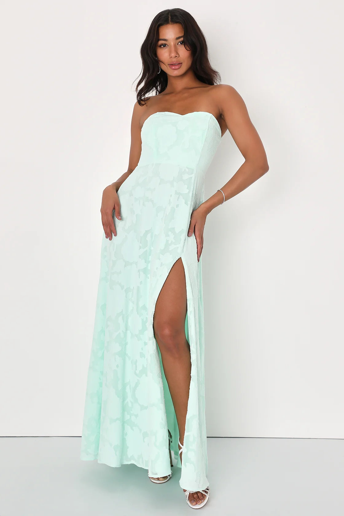 Garden of Romance Rusty Rose Burnout Maxi Dress