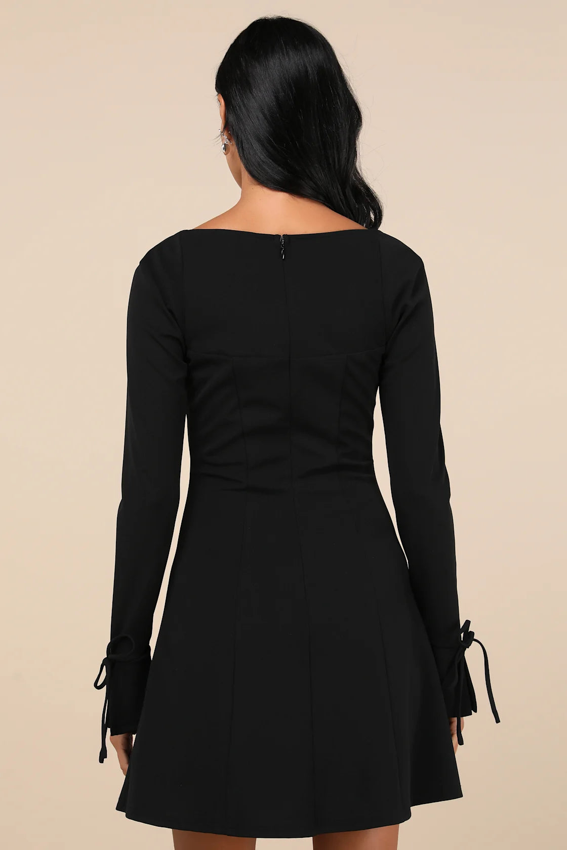 Adored Treatment Emerald Long Sleeve Tie Cuff Mini Dress