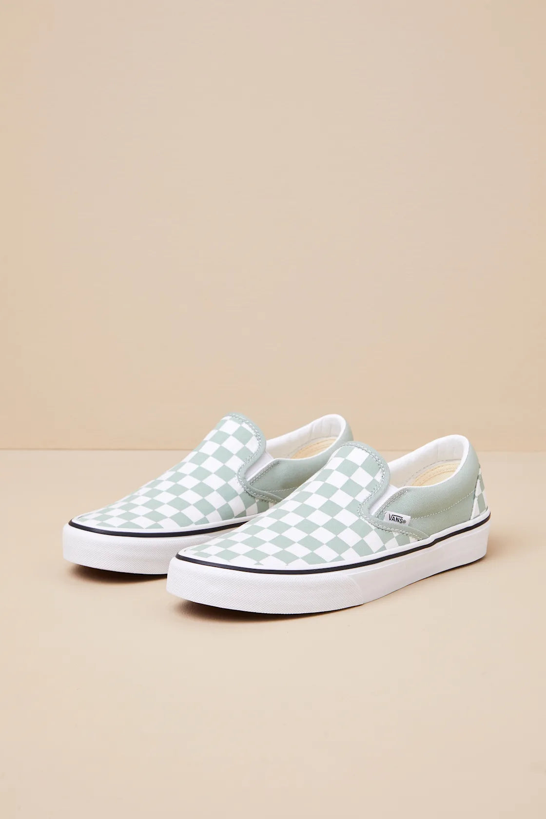 Classic Black & White Checkerboard Slip-On Sneakers