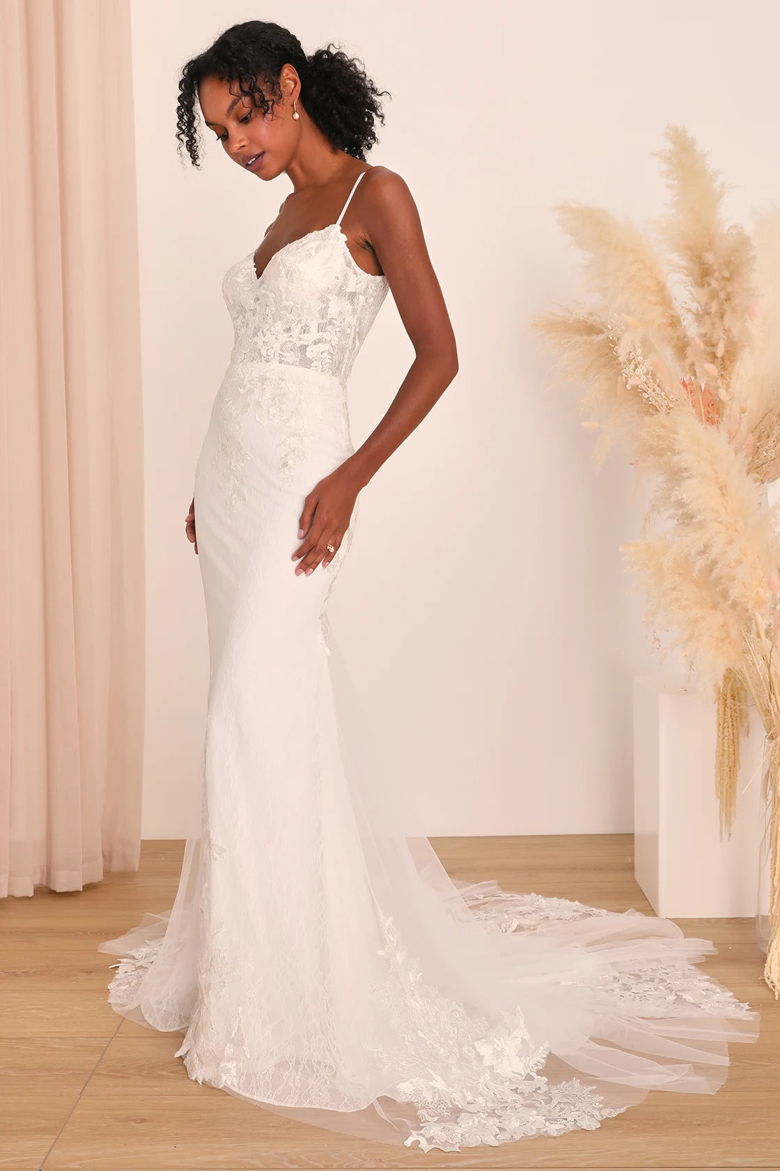 Everlasting Affection White Lace Backless Mermaid Maxi Dress