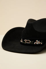 Lycia Brown Suede Embroidered Western Hat