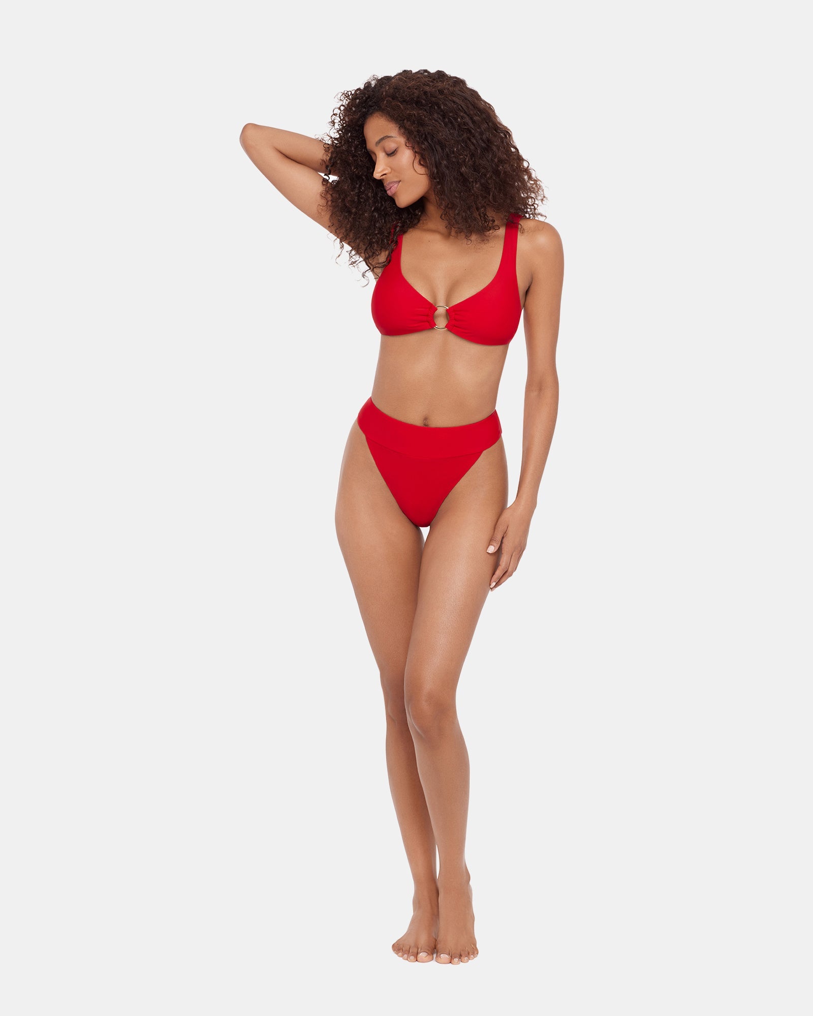 SLEEK 'N CHIC BIKINI TOP CHERRY