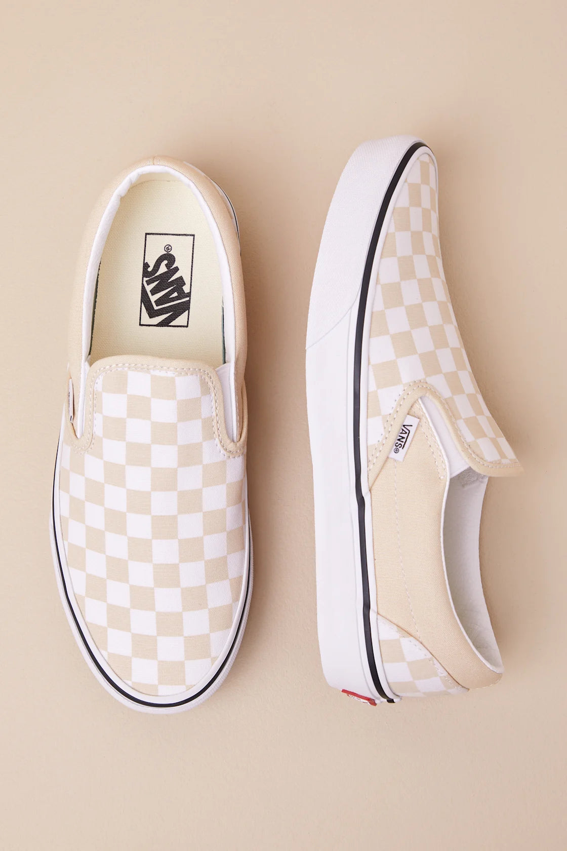 Classic Black & White Checkerboard Slip-On Sneakers