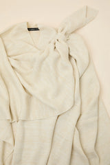 Napiera Heather Cream Knit Wrap Poncho