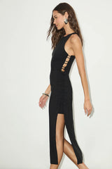Masterfully Mod White Side Button Midi Dress