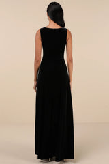 Beautiful Night Dusty Purple Velvet Sleeveless Maxi Dress