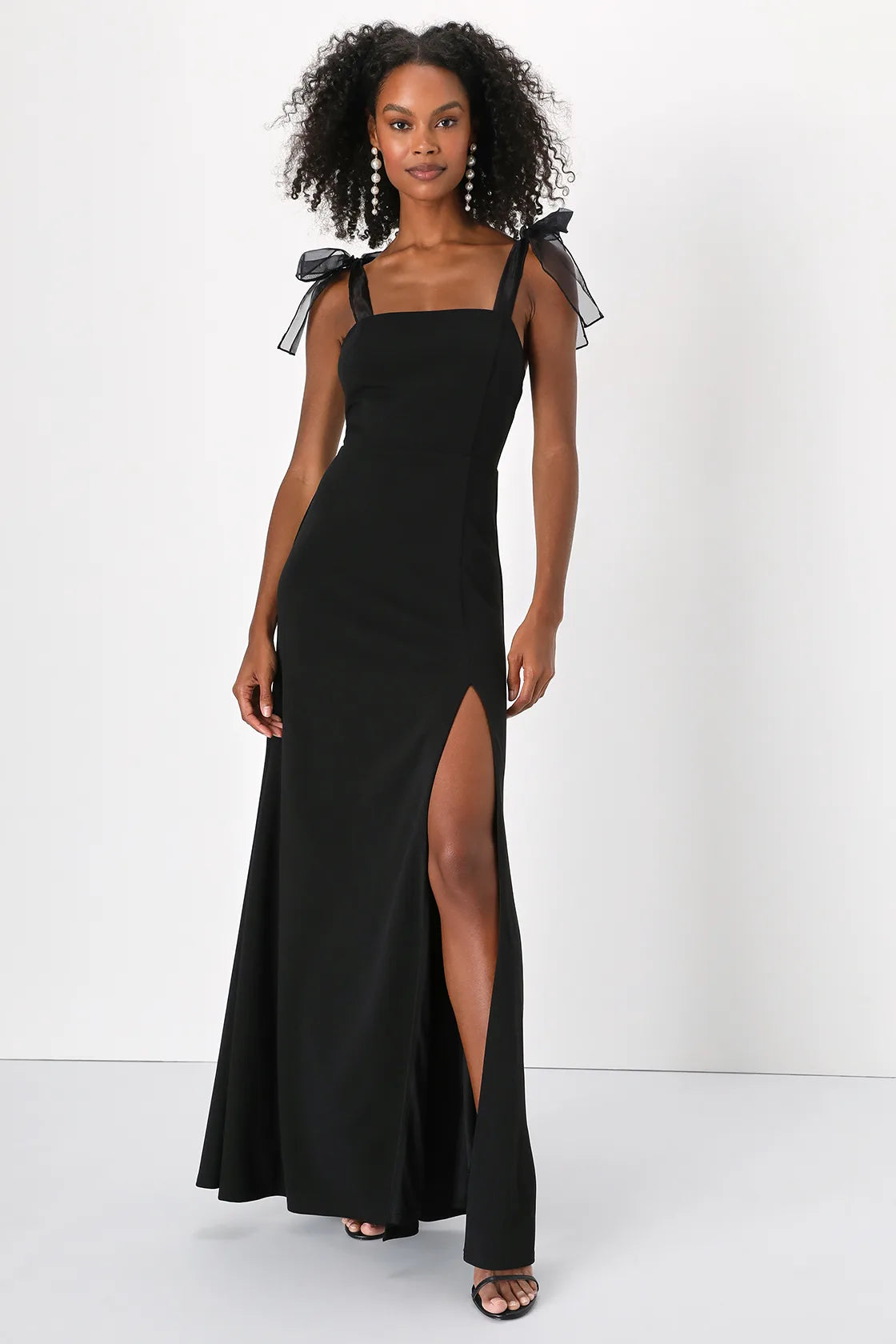 Beloved Elegance Emerald Green Tie-Strap Mermaid Maxi Dress