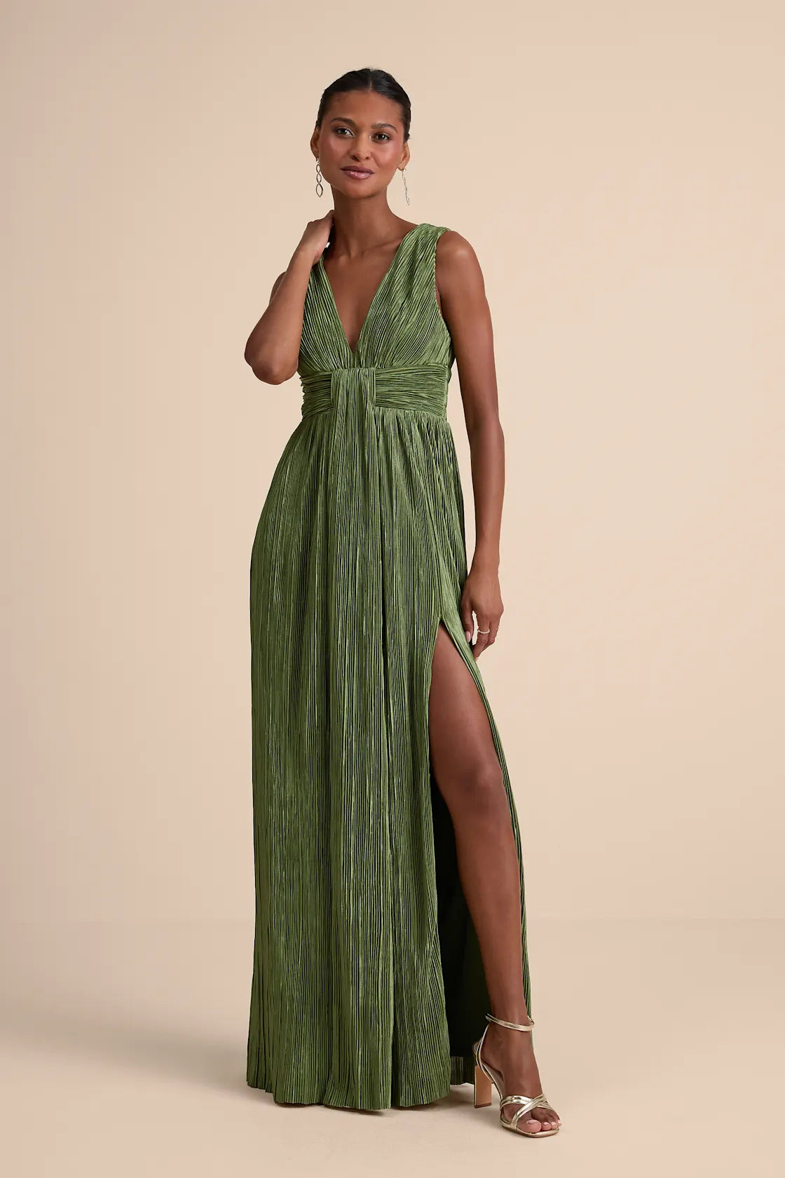 Melitta Light Blue Plisse Sash Maxi Dress