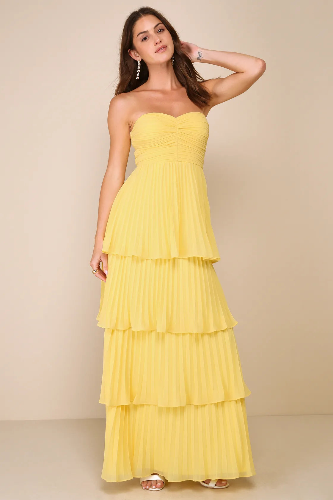 Seriously Sensational Light Blue Strapless Tiered Maxi Dress