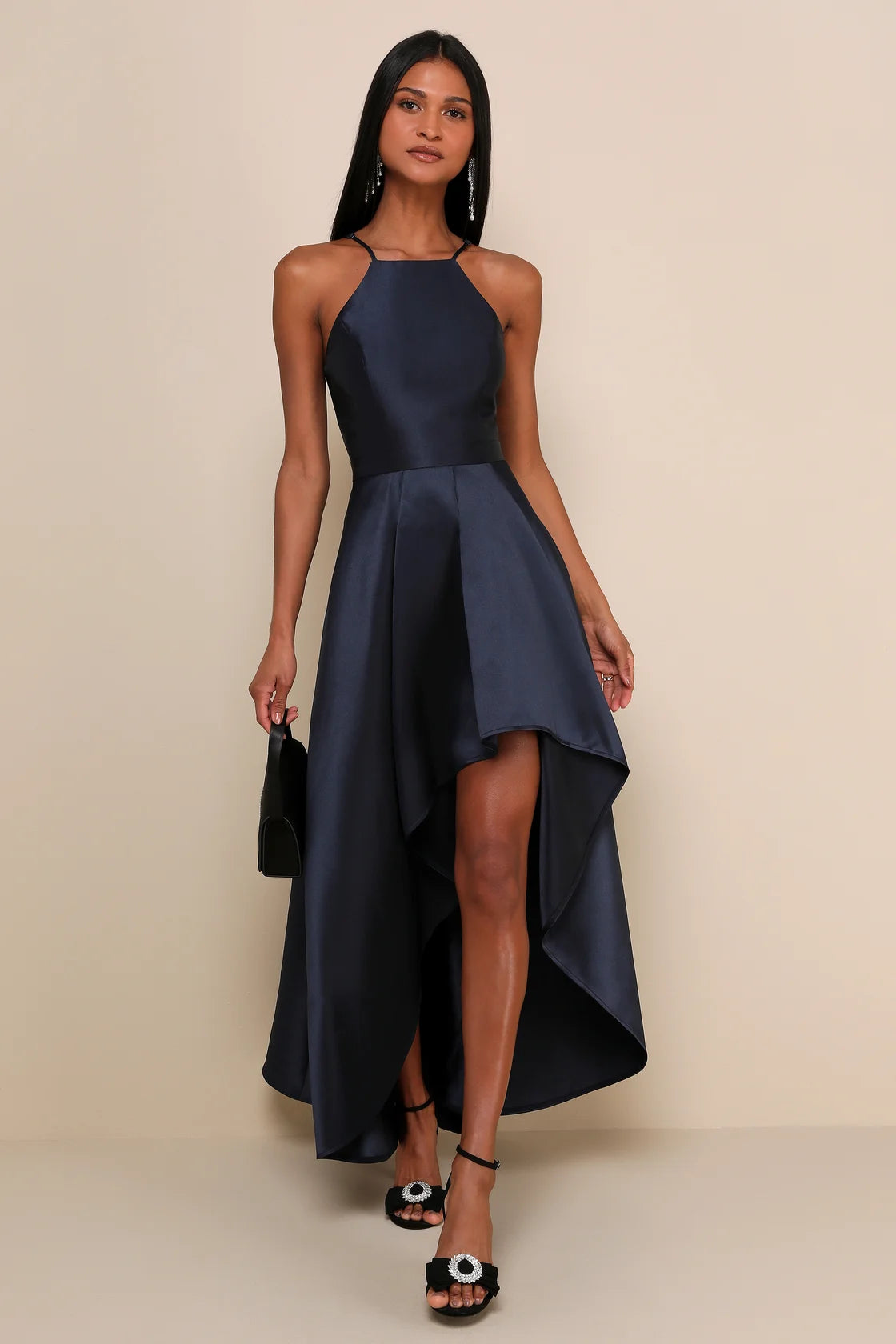 Broadway Show Black High-Low Gown