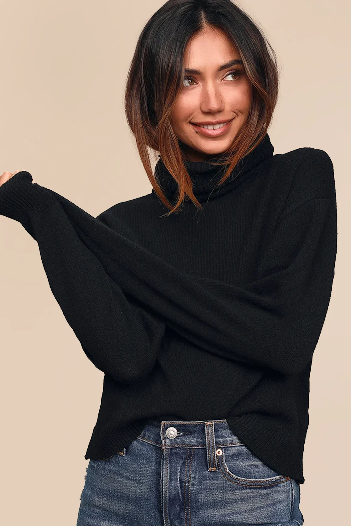 Amazing Memories Berry Red Turtleneck Sweater