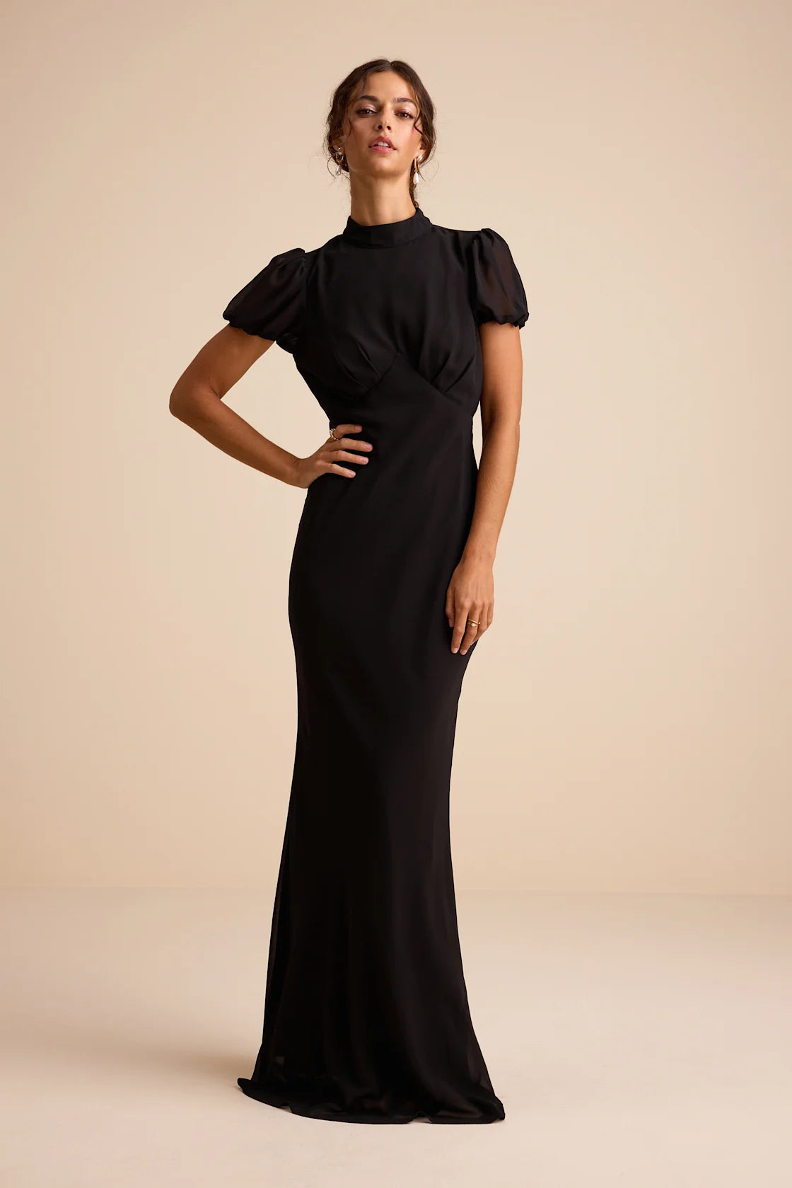 Langley Black Backless Maxi Dress