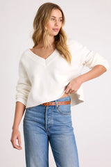 Mikuna Black V-Neck Cropped Sweater