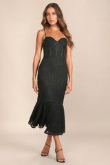 Found Your Love Wine Red Lace Sleeveless Trumpet Midi Dress