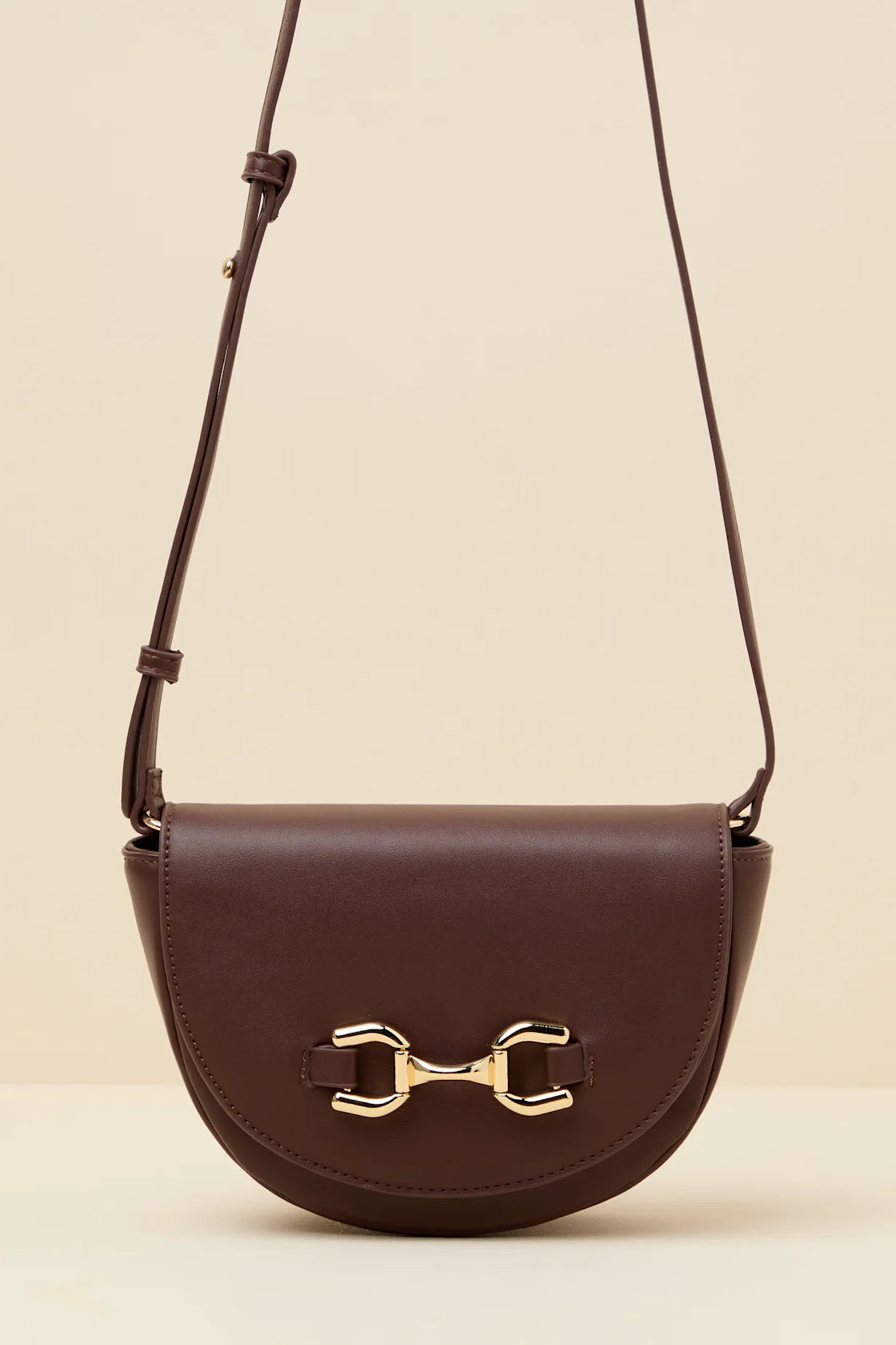 Cassia Black Horsebit Crossbody Bag